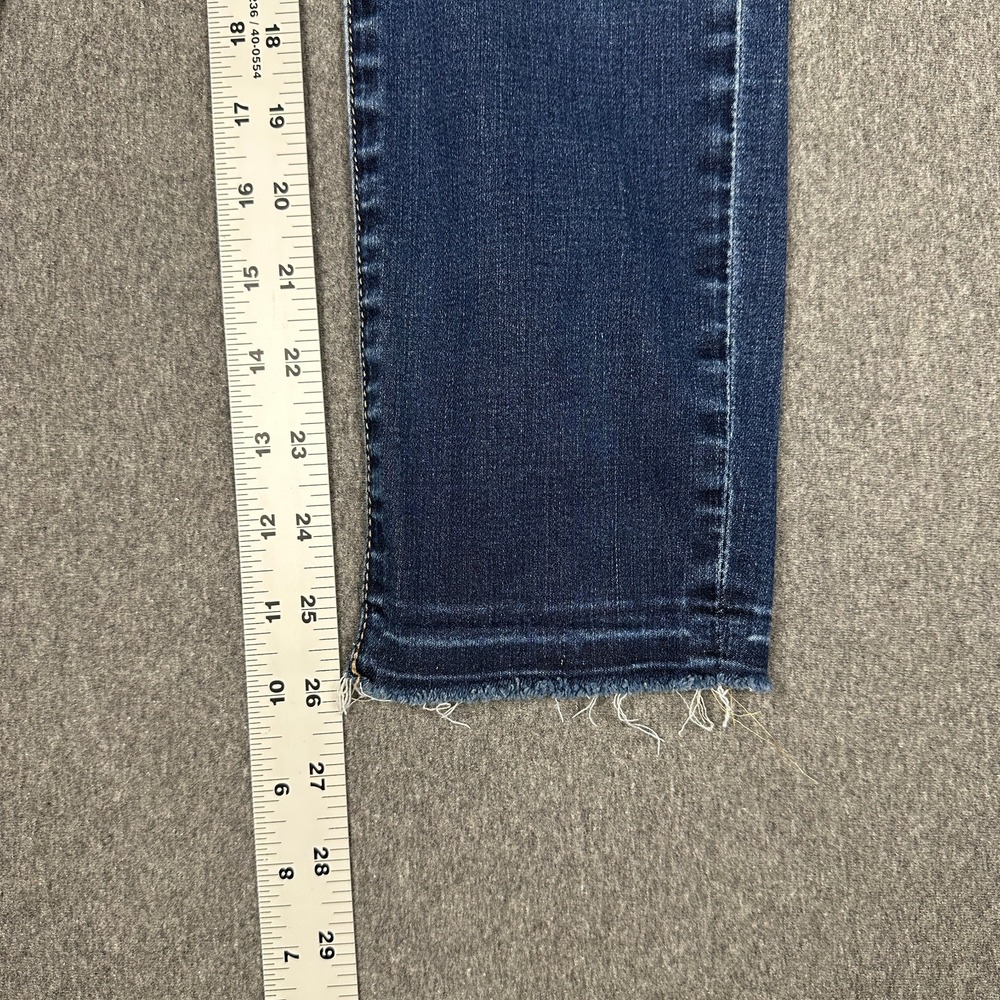 Articles of Society Carly Crop Skinny Jeans Womens 26 Blue Raw Hem Mid Rise - Picture 7 of 11